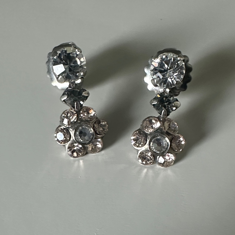Sorrelli Silver and Crystal Drop Earrings